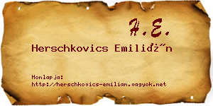 Herschkovics Emilián névjegykártya